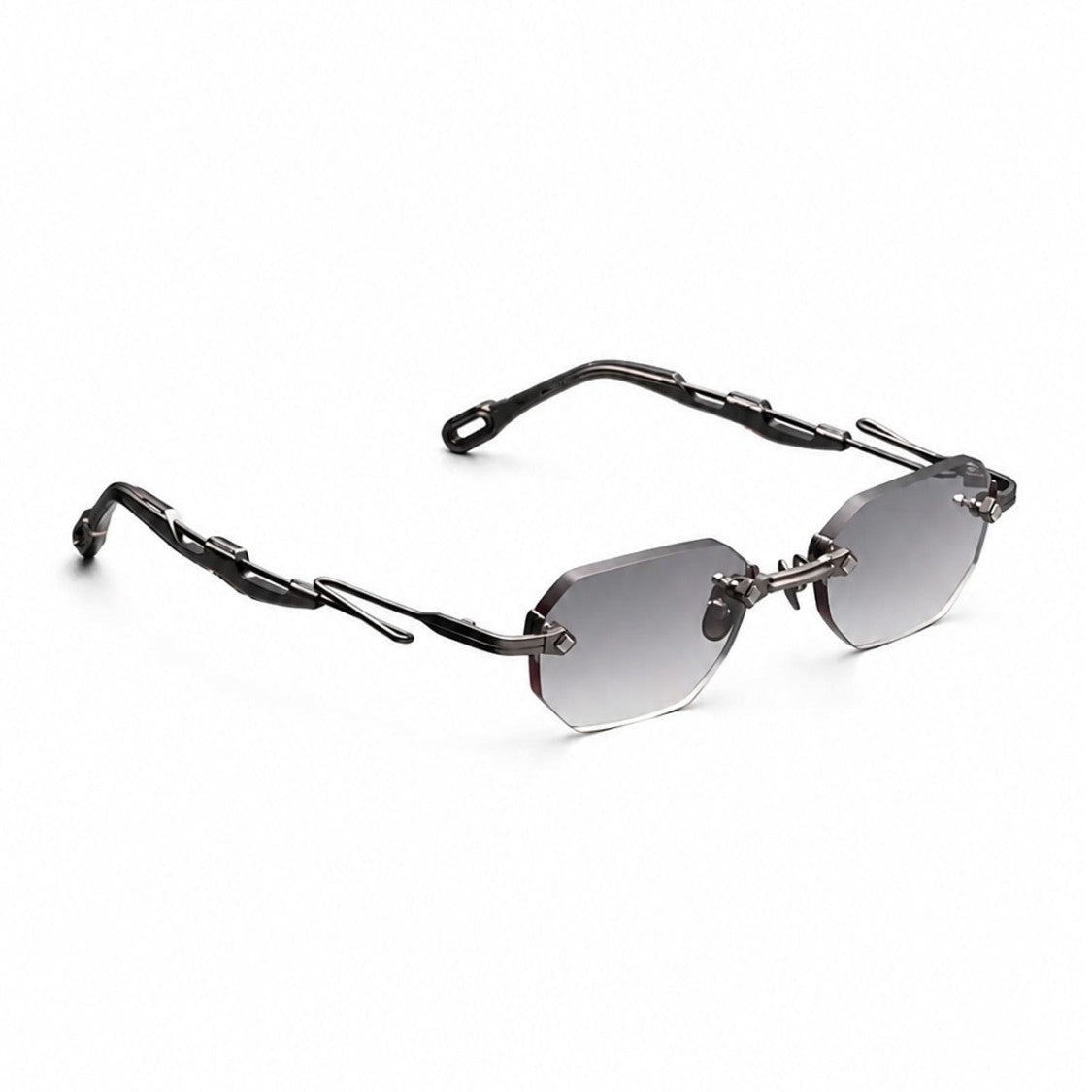 Capote Eyewear C33 Rimless Paper Clip Geometric Sunglasses