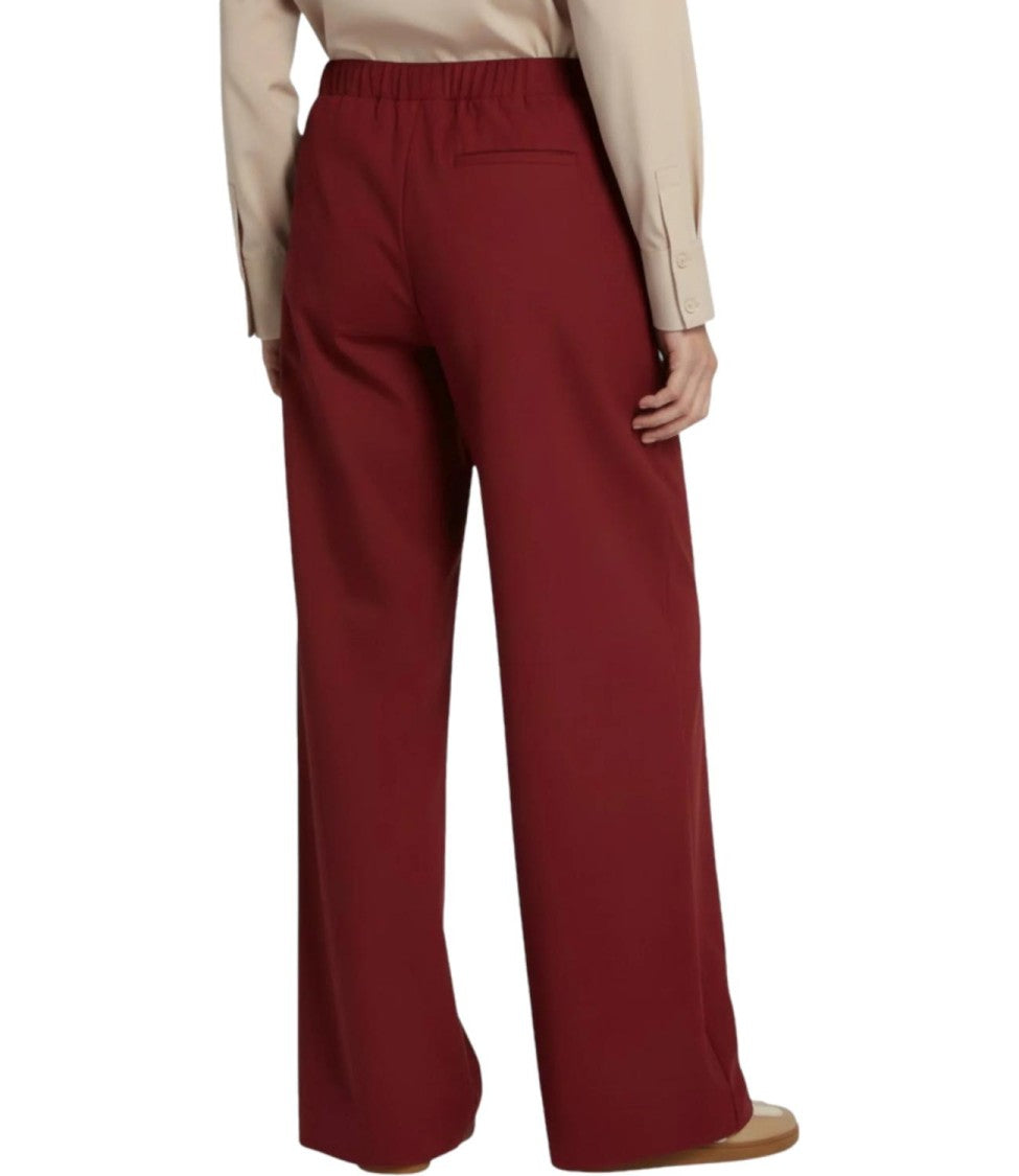 Max Mara Dark Red Mmlagoraio Polyamide Trousers