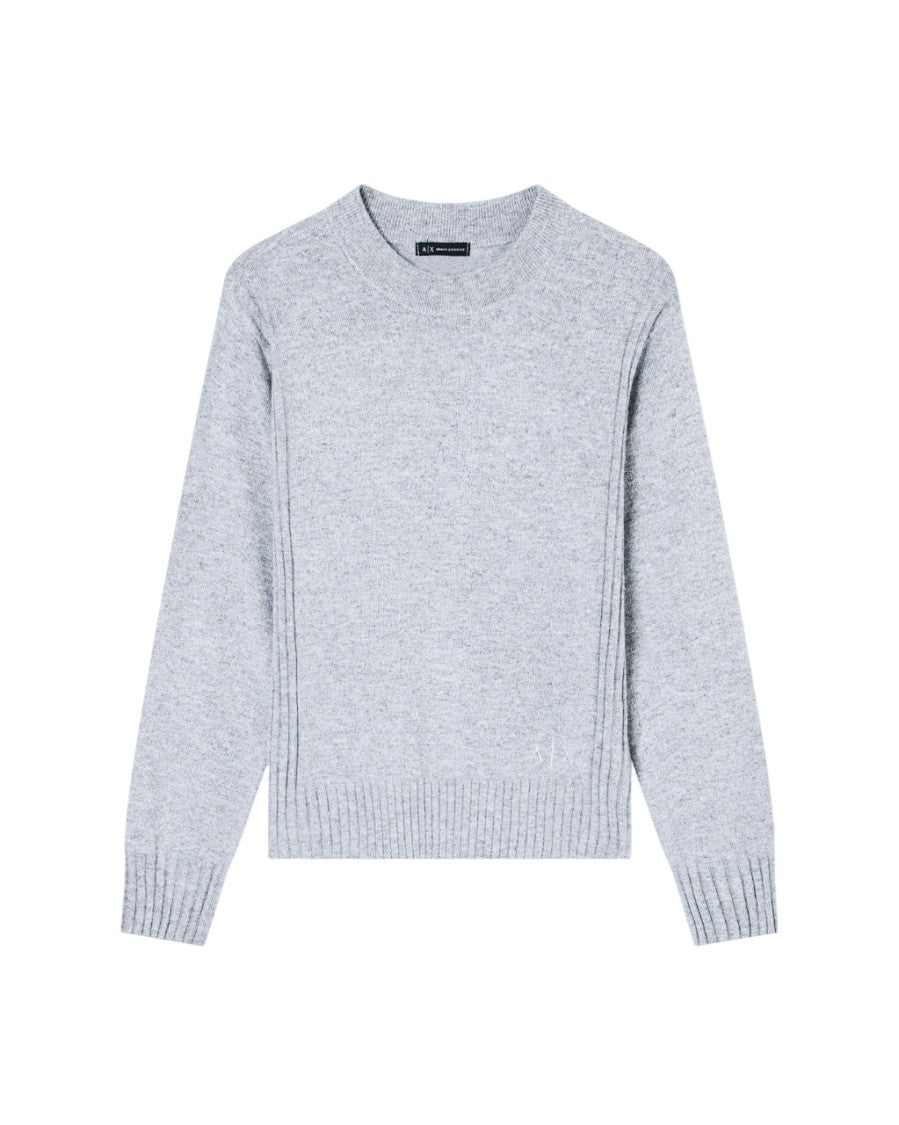 Armani Exchange Grey Sweater Shiny Lurex Finish