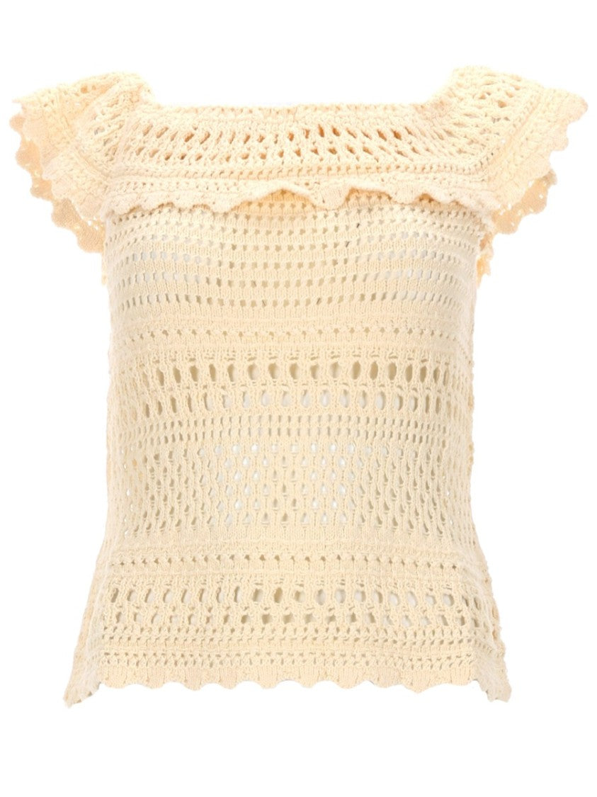 Isabel Marant Étoile Zaelle Cotton Blend Off-Shoulder Top