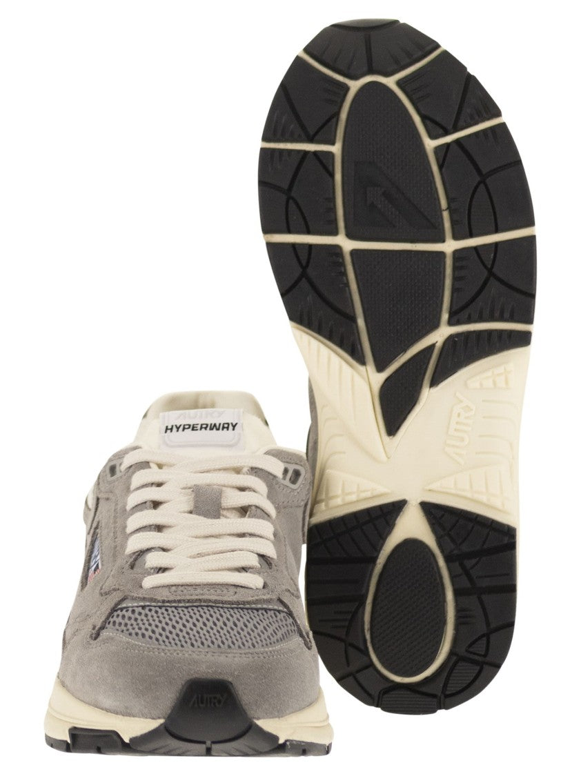 Autry Hyperway - Suede And Mesh Trainers
