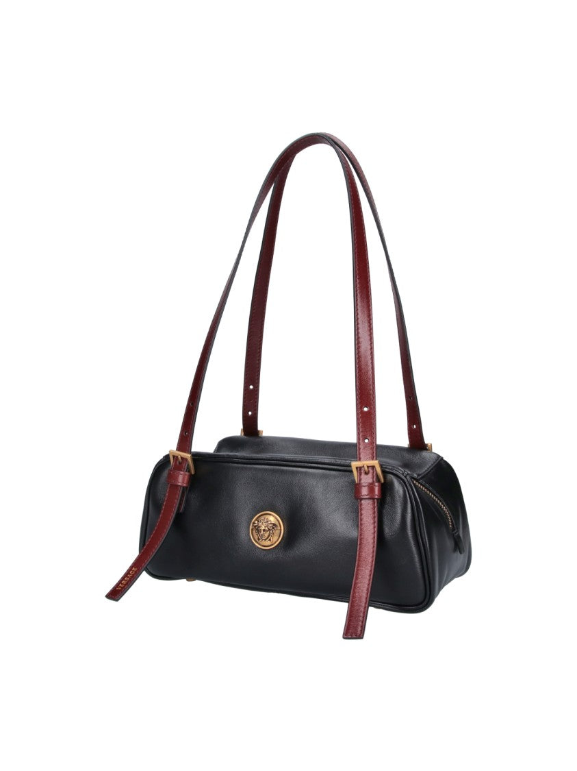 Versace Black Emblème Rectangular Leather Bag
