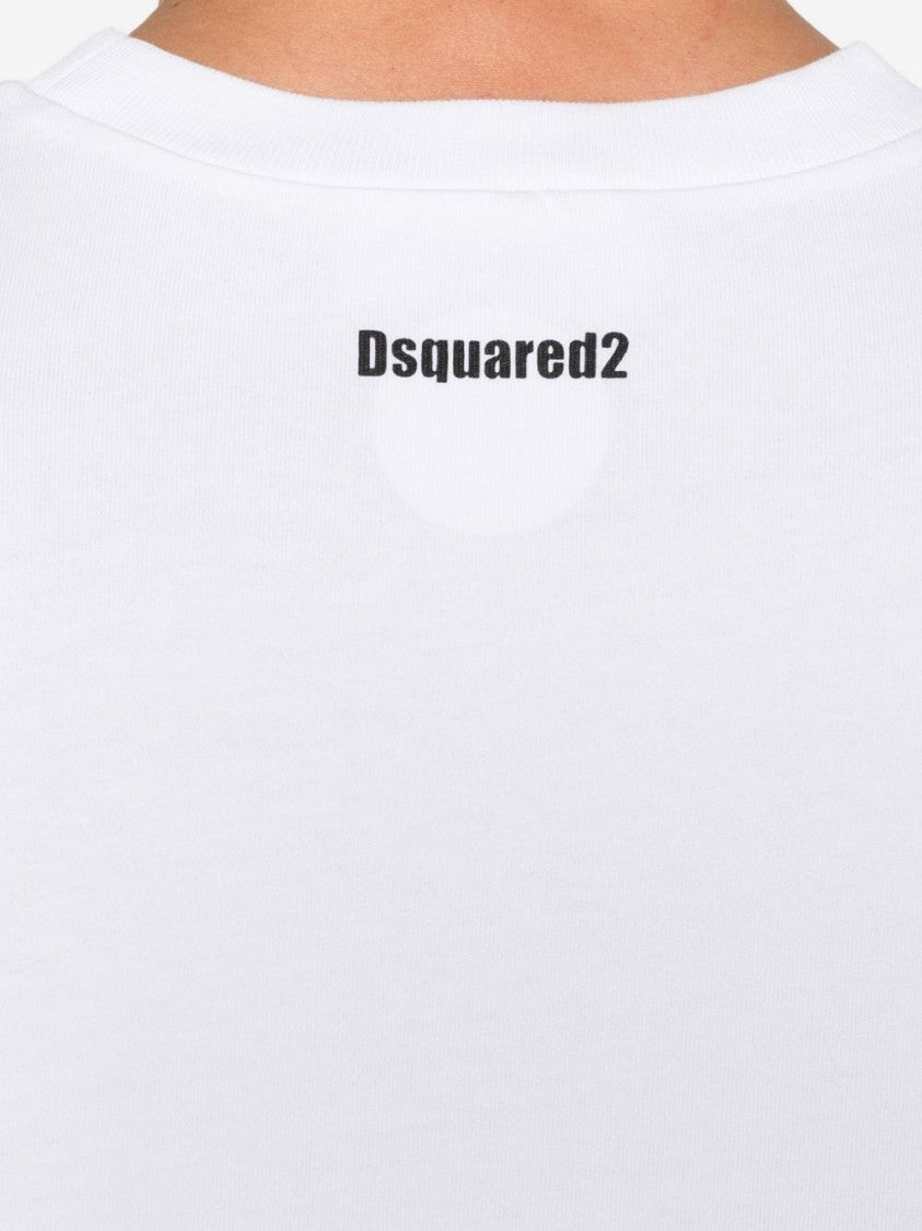 Dsquared2 Black Cotton T-Shirt With Logo Detailing