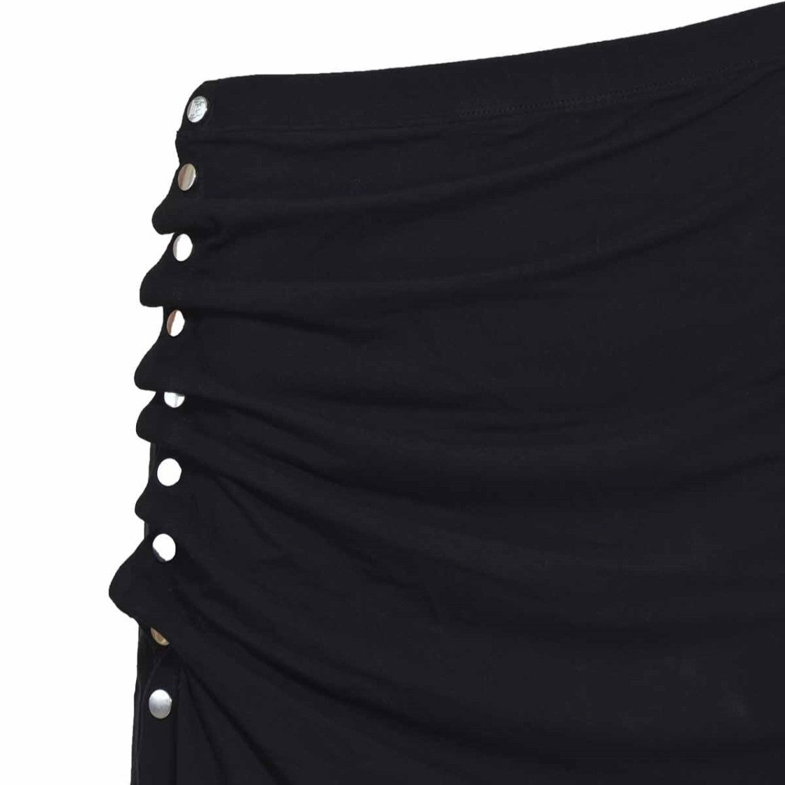 Rabanne Black Viscose Button Mini Skirt Rabanne