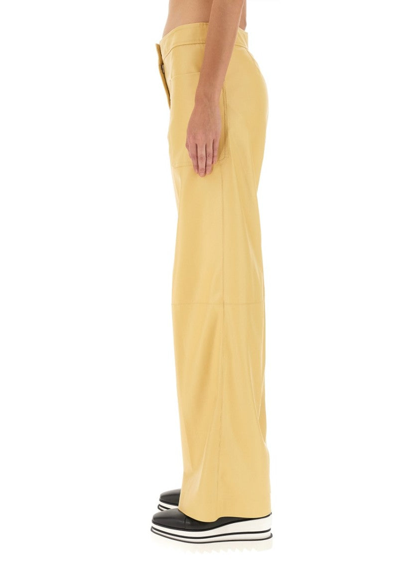 Stella Mccartney High-Waisted Wide-Leg Pants With Concealed Closure