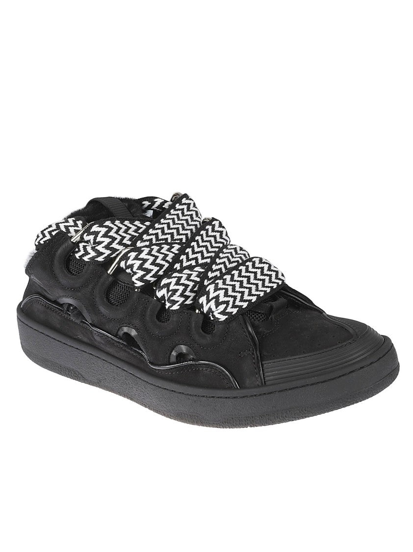 Lanvin Low-Top Black Leather Sneakers