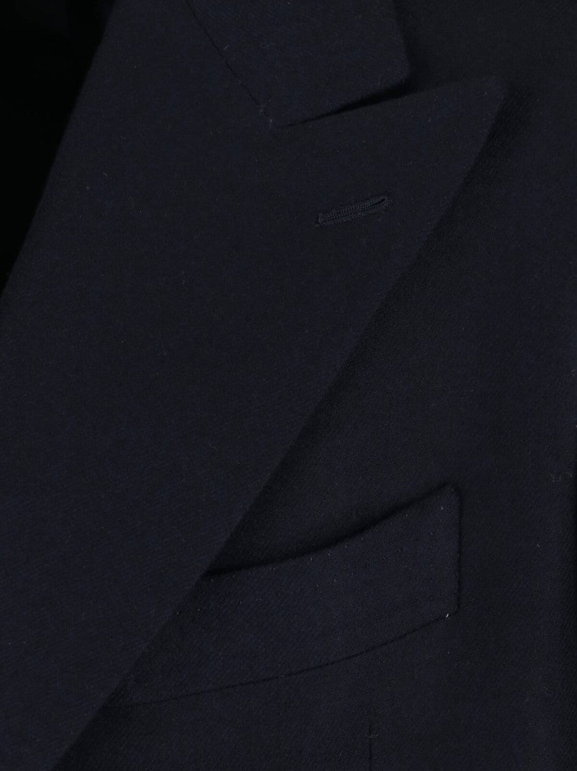 Cesare Attolini Double-Breasted Black Wool