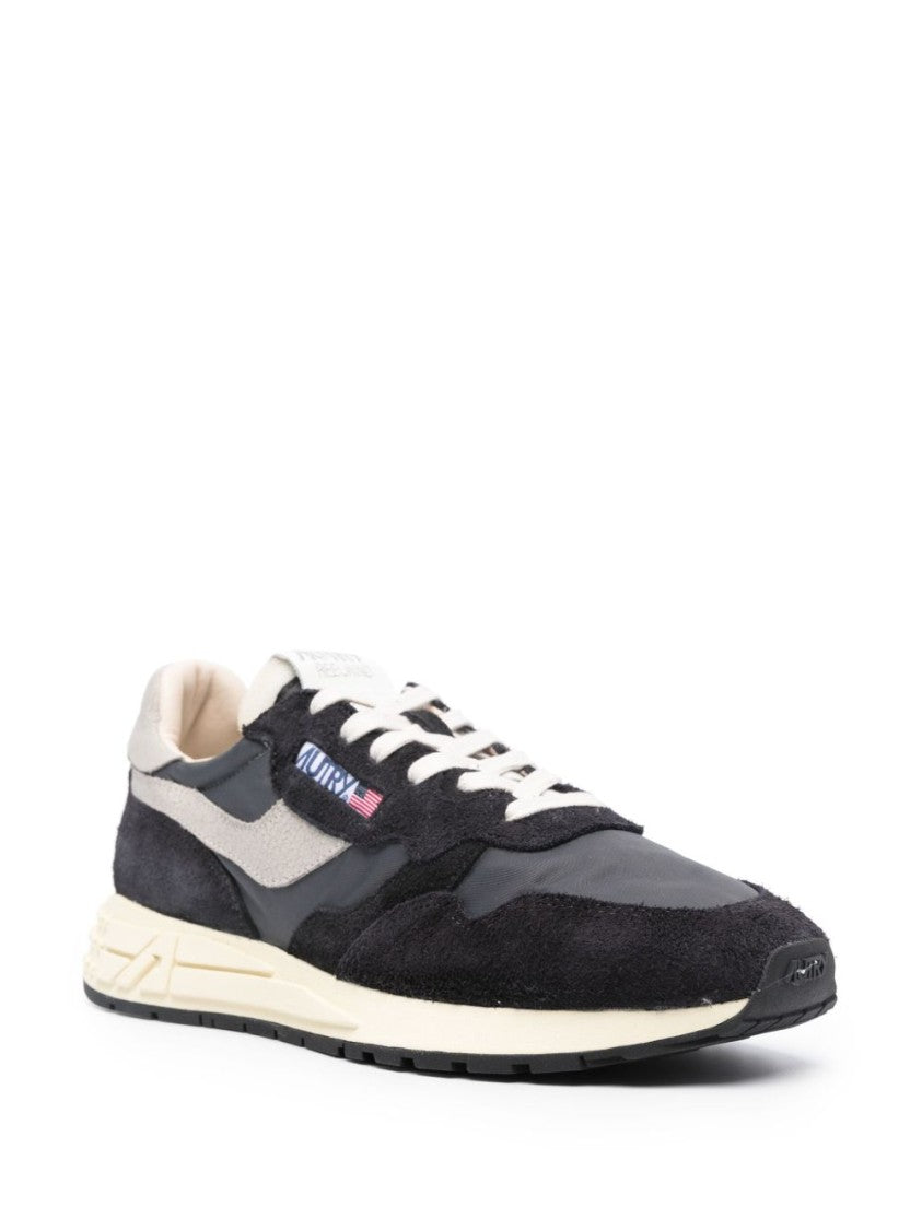 Autry Reelwind Low Nylon-Suede Leather Sneakers
