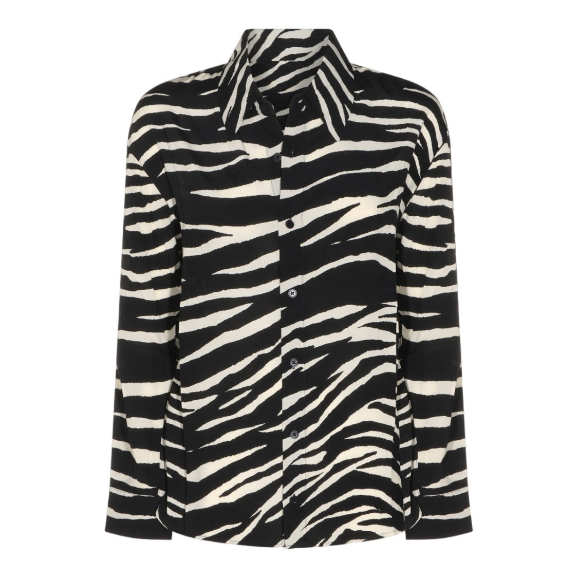 Zadig & Voltaire Zebra Stripe Pattern Shirt With Classic Collar