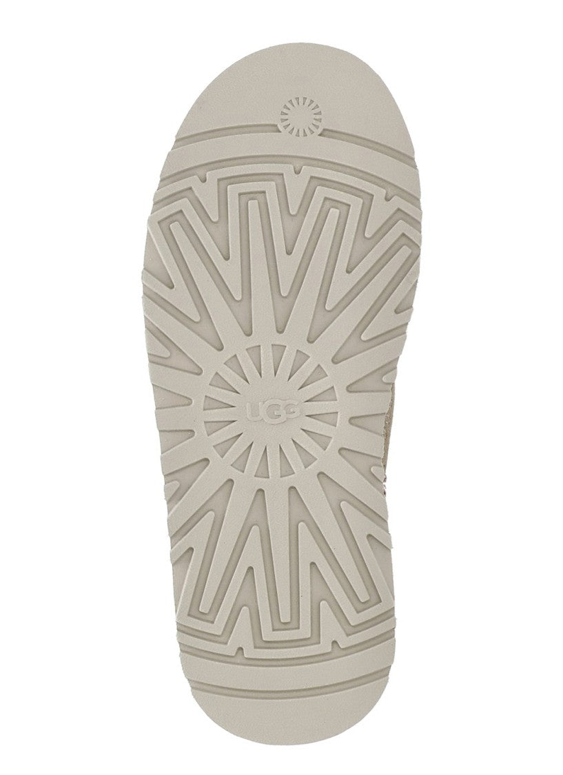 Ugg Beige Tazz Embroidered Suede Loafers