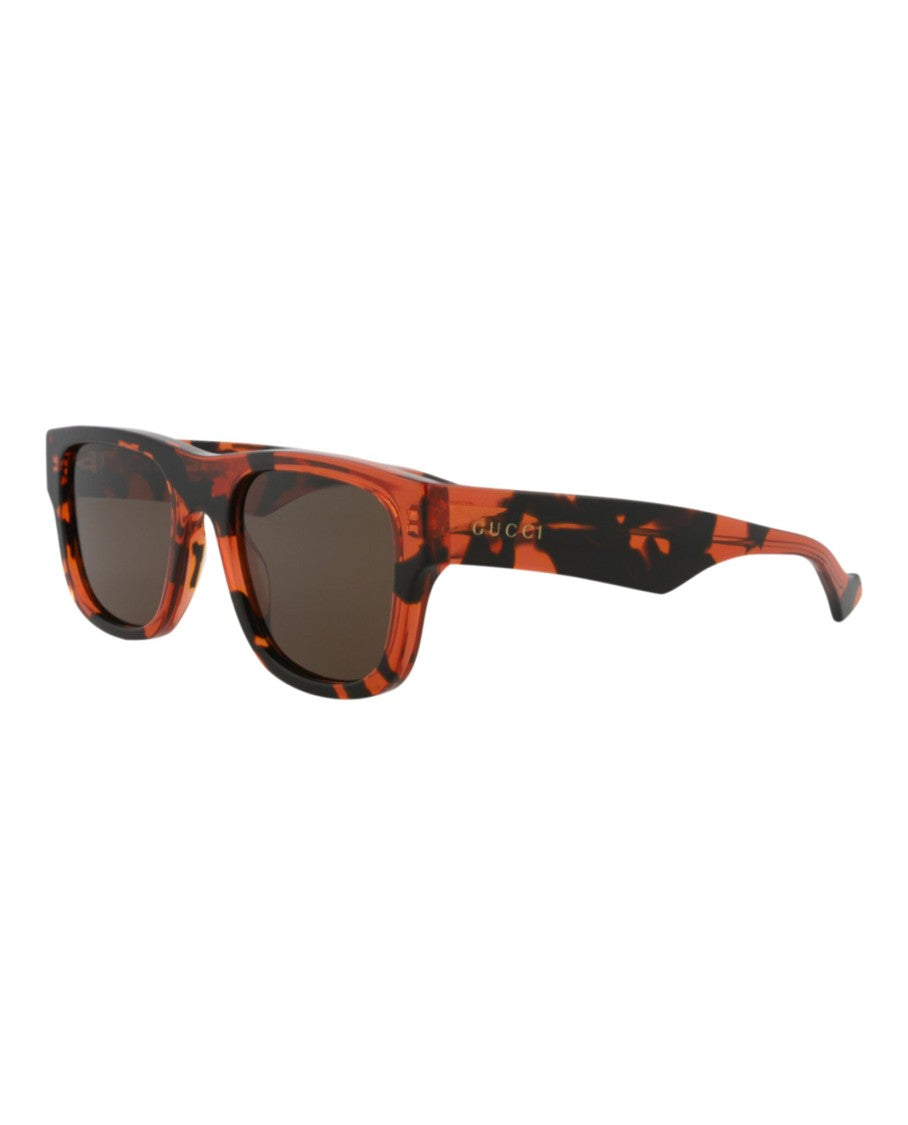 Gucci Square-Frame Recycled Acetate Sunglasses With Tortoiseshell Detail