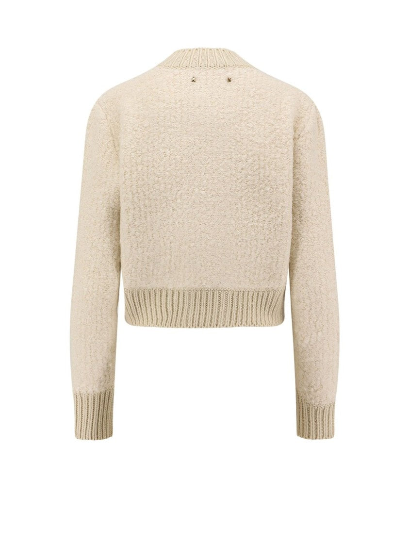 Golden Goose Textured Boucle Knit Jacket With Cozy Fit