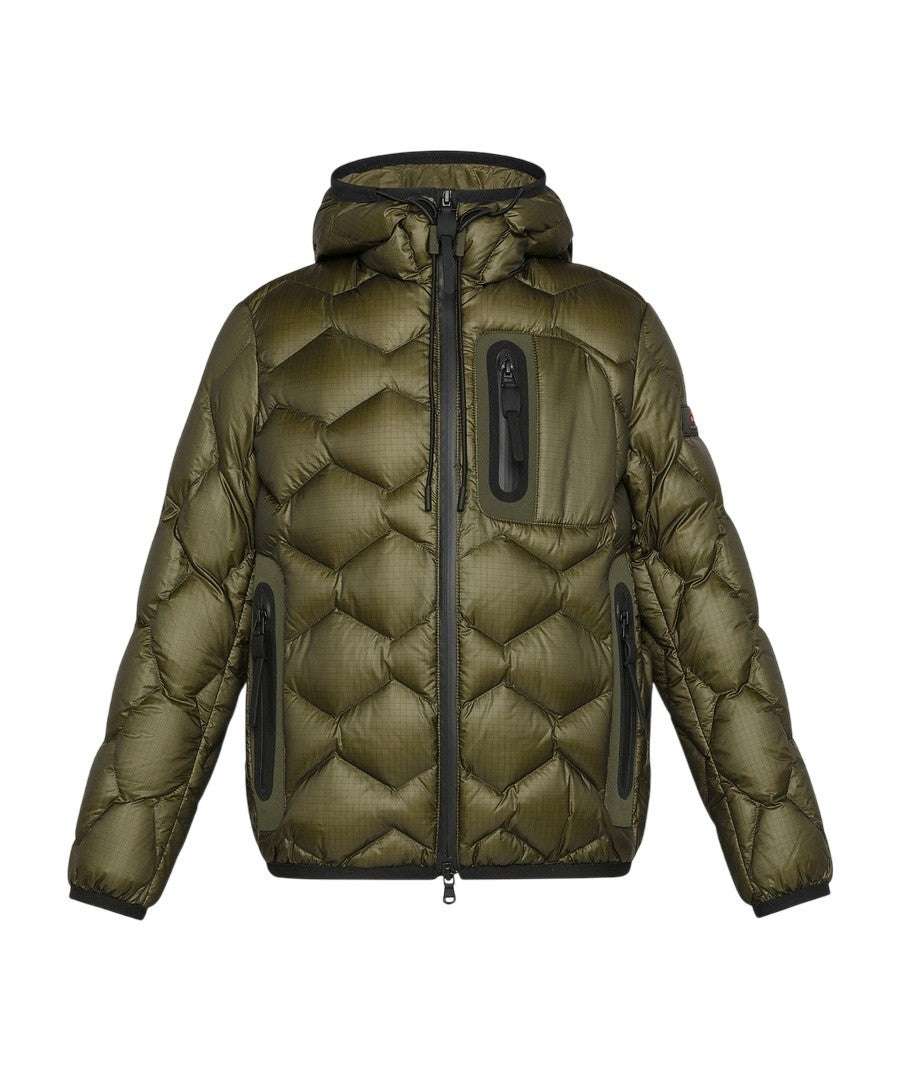 Peuterey Geometric Pattern Heat-Sealed Zipper Down Jacket