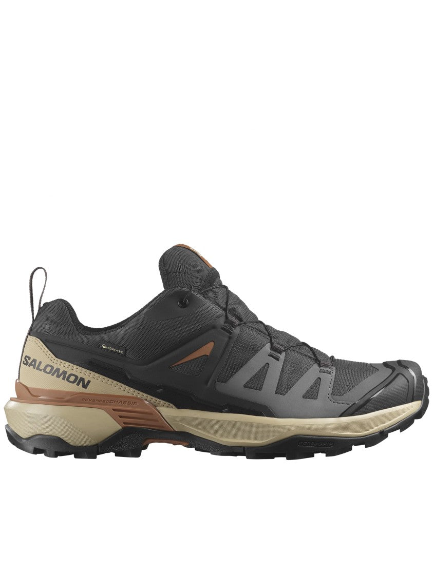 Salomon Rugged Black Trail Running Shoes With Supportive Overlays
