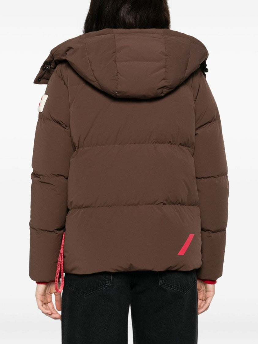 After Label Brown Padded Silhouette Jackets