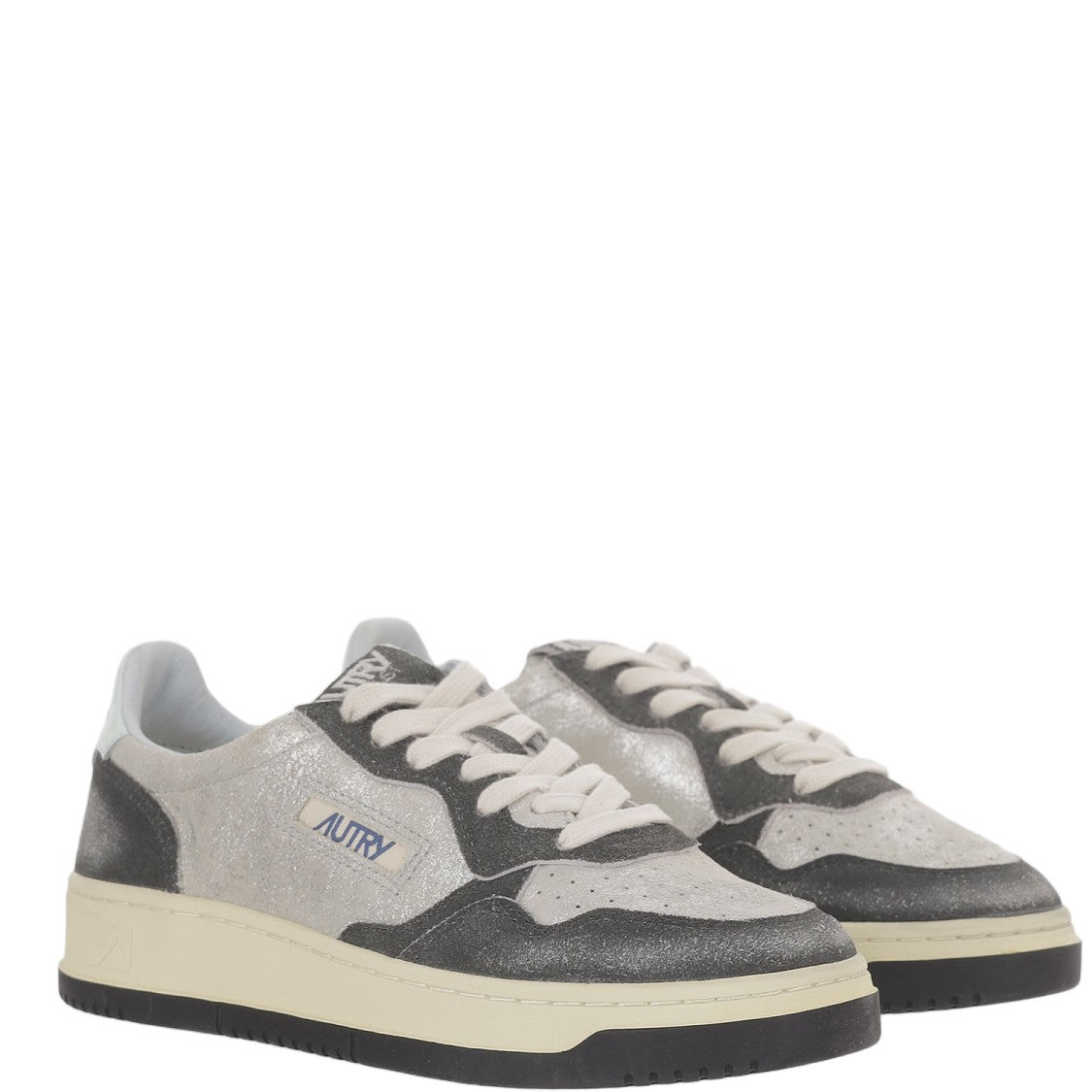 Autry Black Suede Insert Leather Sneakers