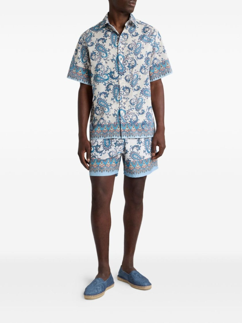 Etro Loose-Fit Short-Sleeve Shirt With Floral-Inspired Print