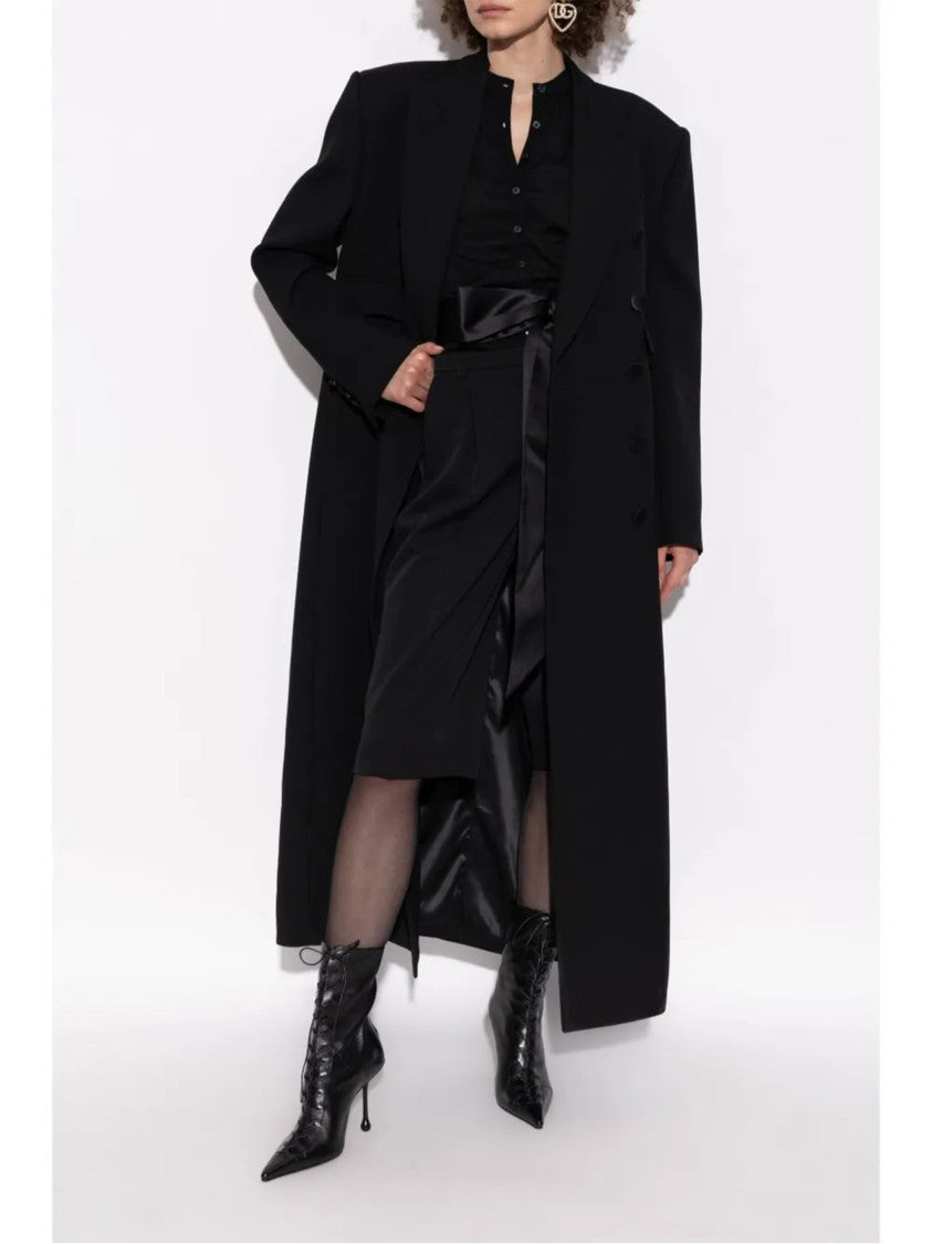 Dolce & Gabbana Black Cashmere Fitted Round Neck Cardigan