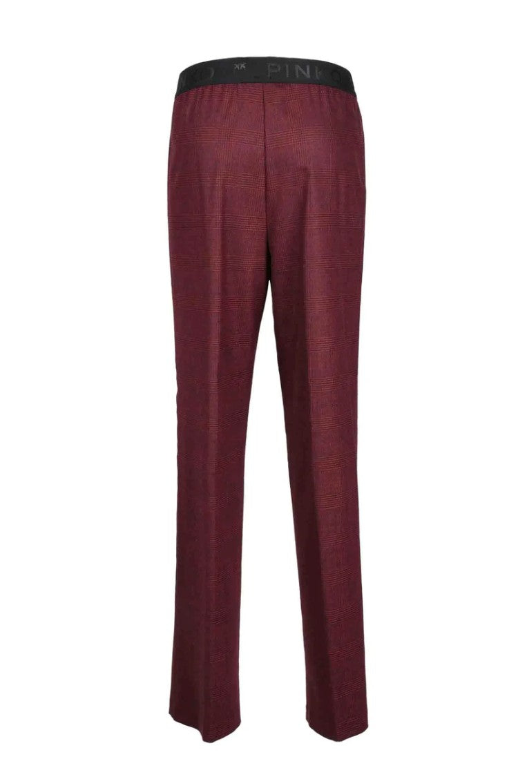 Pinko Wool Blend Trousers - Red