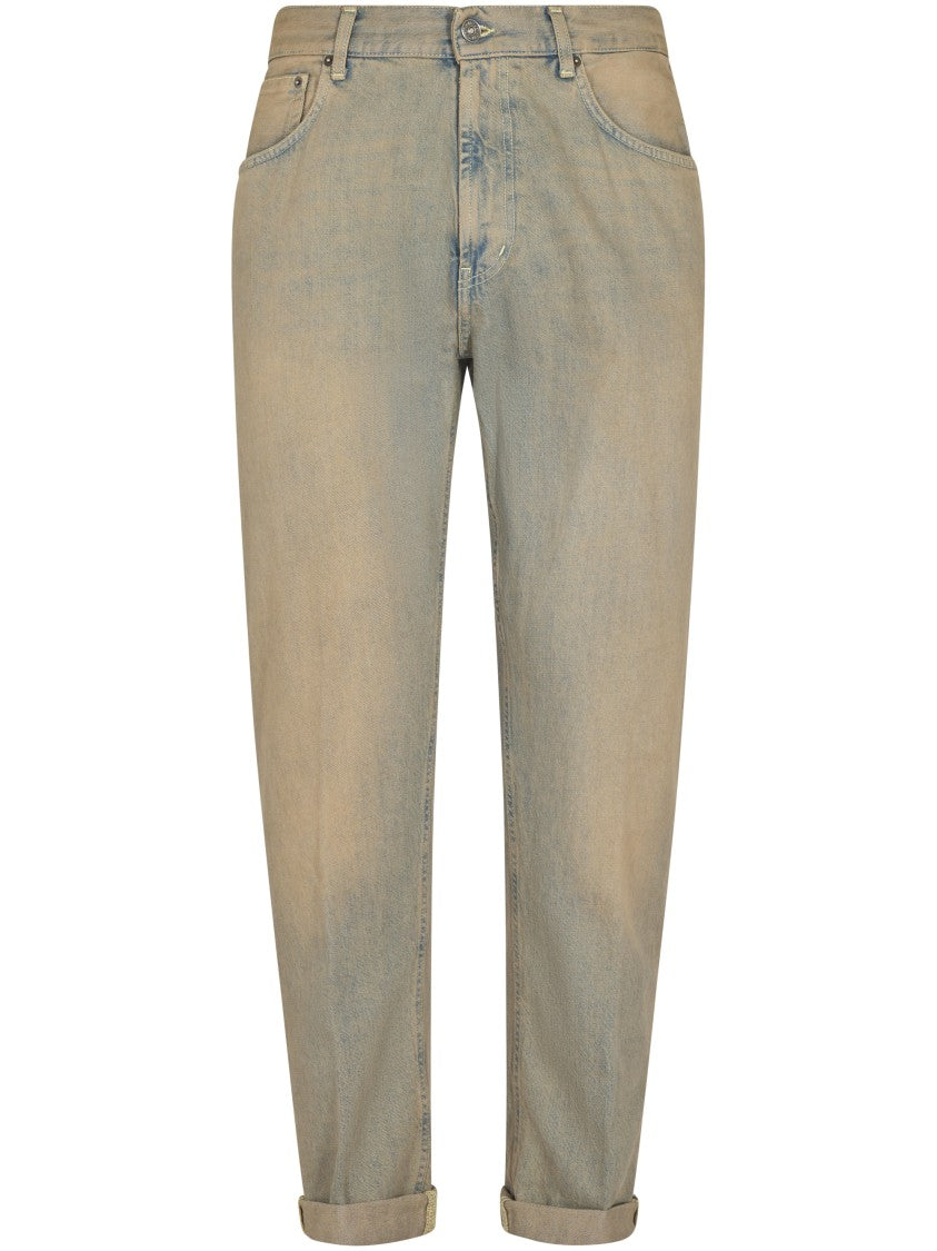 Dondup Relaxed Fit Trousers With Tapered Leg