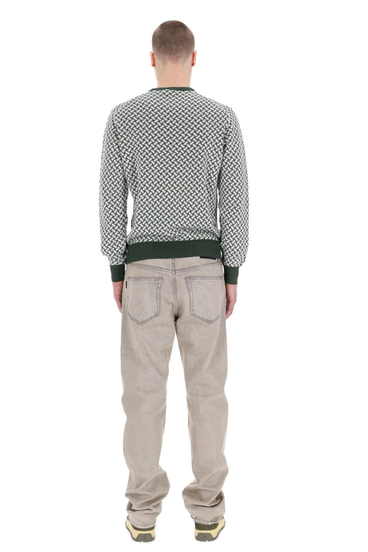 Drumohr Biscottino Cotton-Linen Crewneck Sweater
