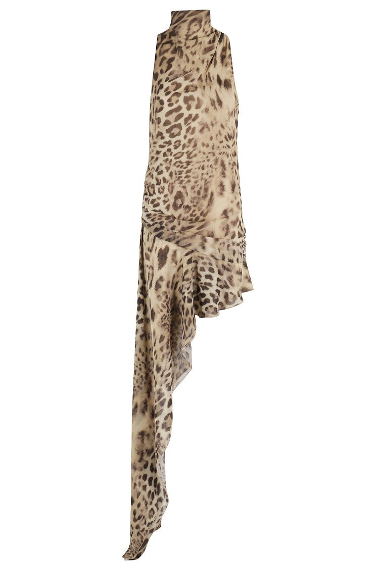 The Andamane Zahira Dress Turtleneck Asymmetrical Maxi Dress