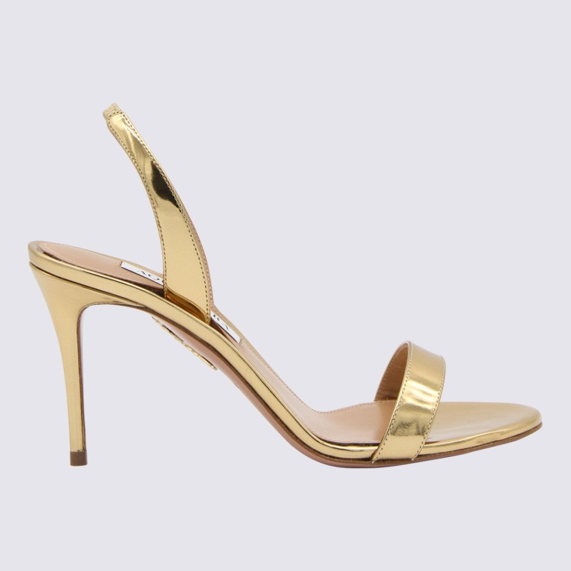 Aquazzura Gold-Tone Leather Sandals
