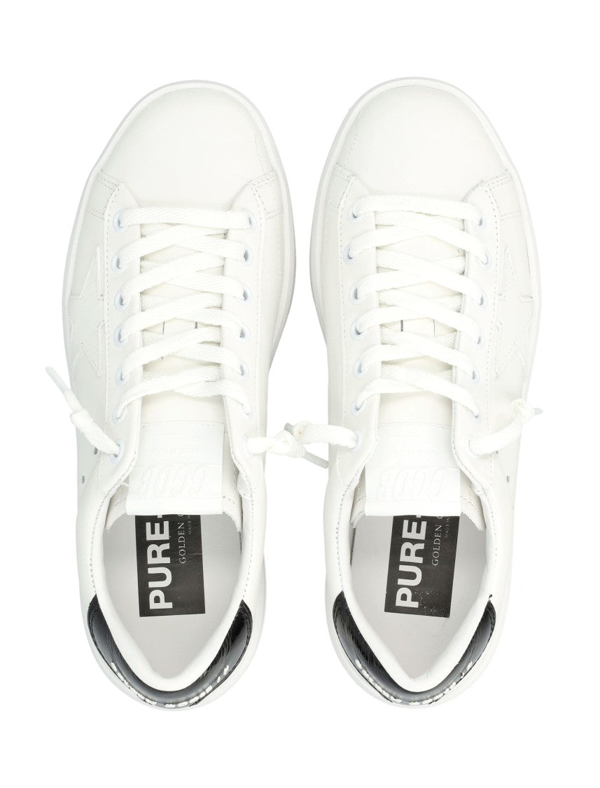 Golden Goose Pure Star White Leather Sneakers