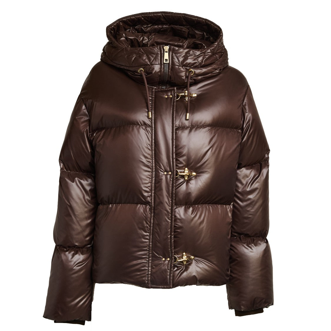 Fay Down Jacket With Wrap-Around Hood And Iconic Hook Closure