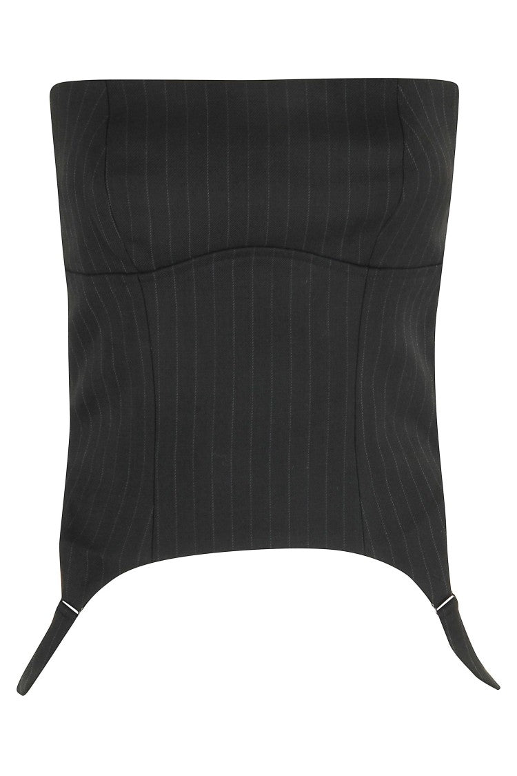 Misbhv Black Strapless Corset Top