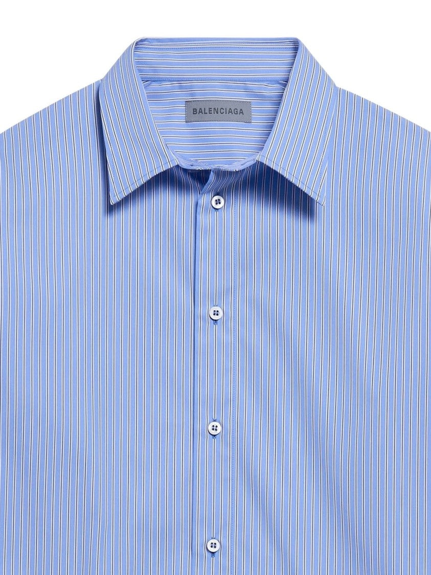 Balenciaga Striped Poplin Cotton Shirt