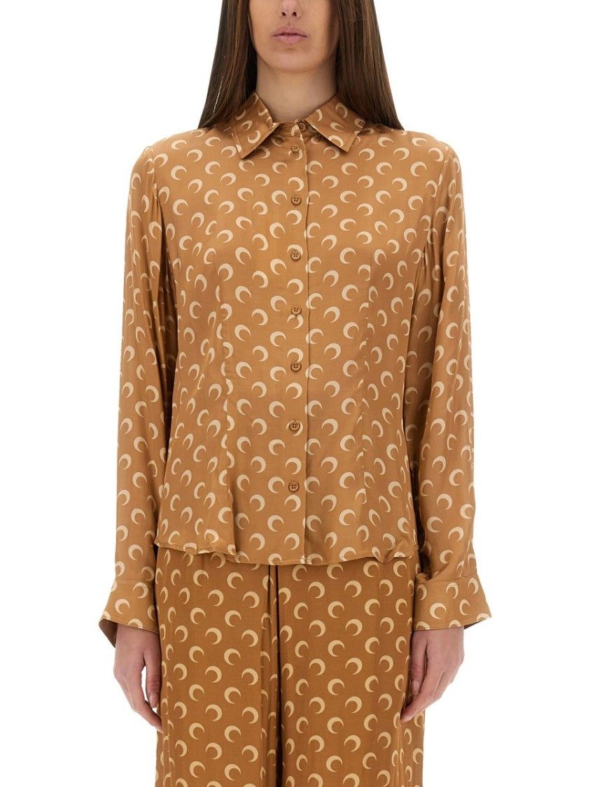 Marine Serre "Moon" Satin Shirt