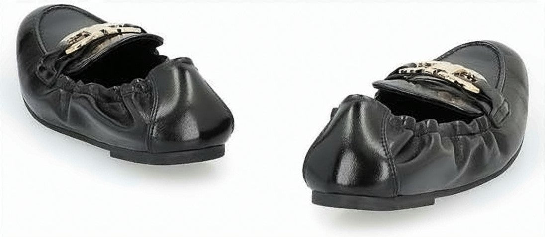 Salvatore Ferragamo Gathered Napa Leather Flat Shoes