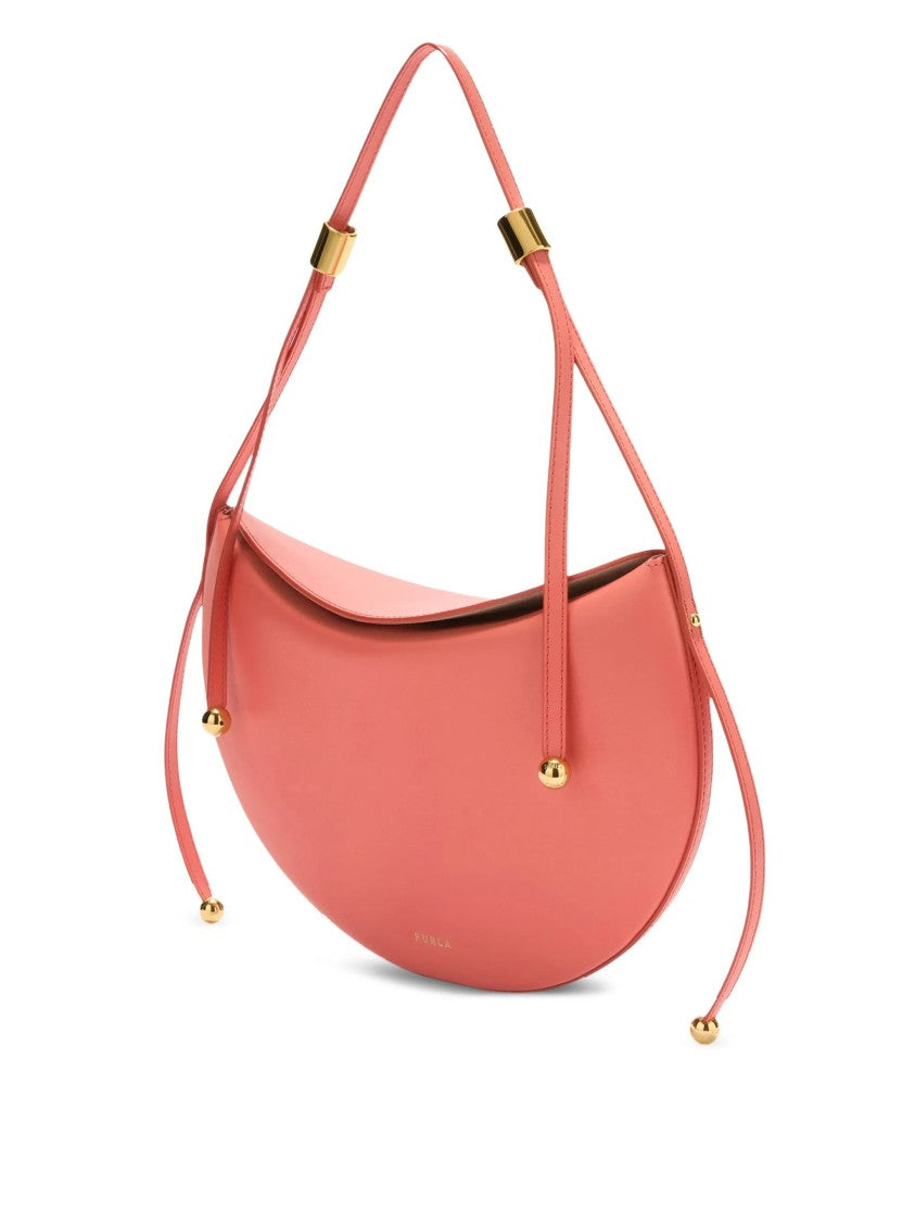 Furla Moonstone M Crescent-Shaped Smooth Leather Handbag