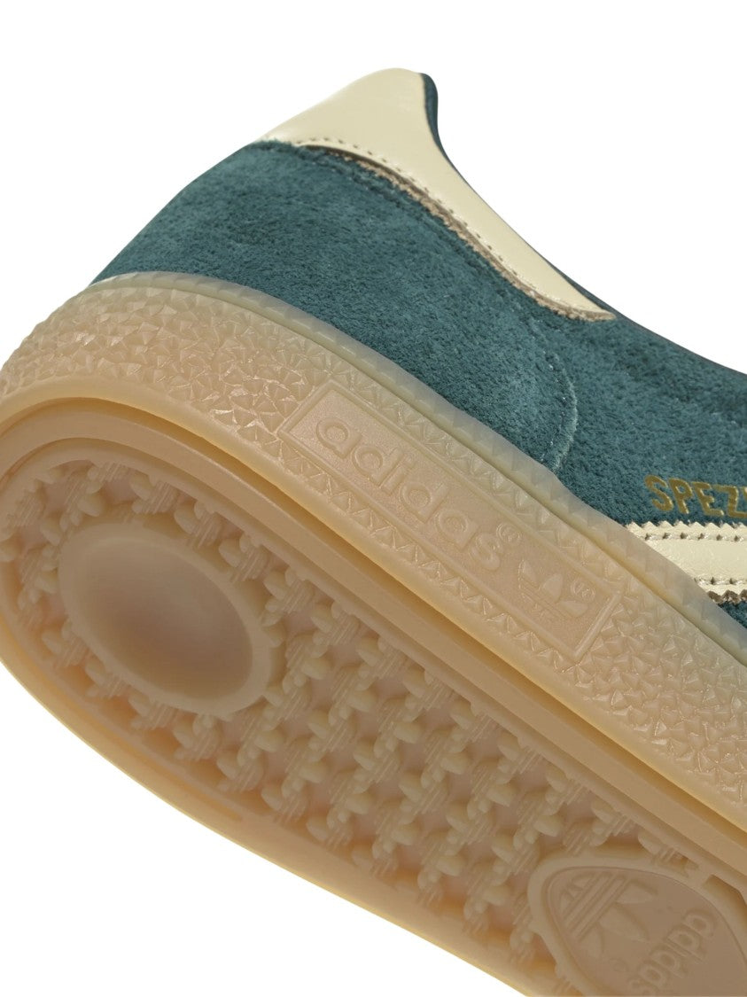 Adidas Low-Top Sneaker With Textured Suede Upper And Gold Accents