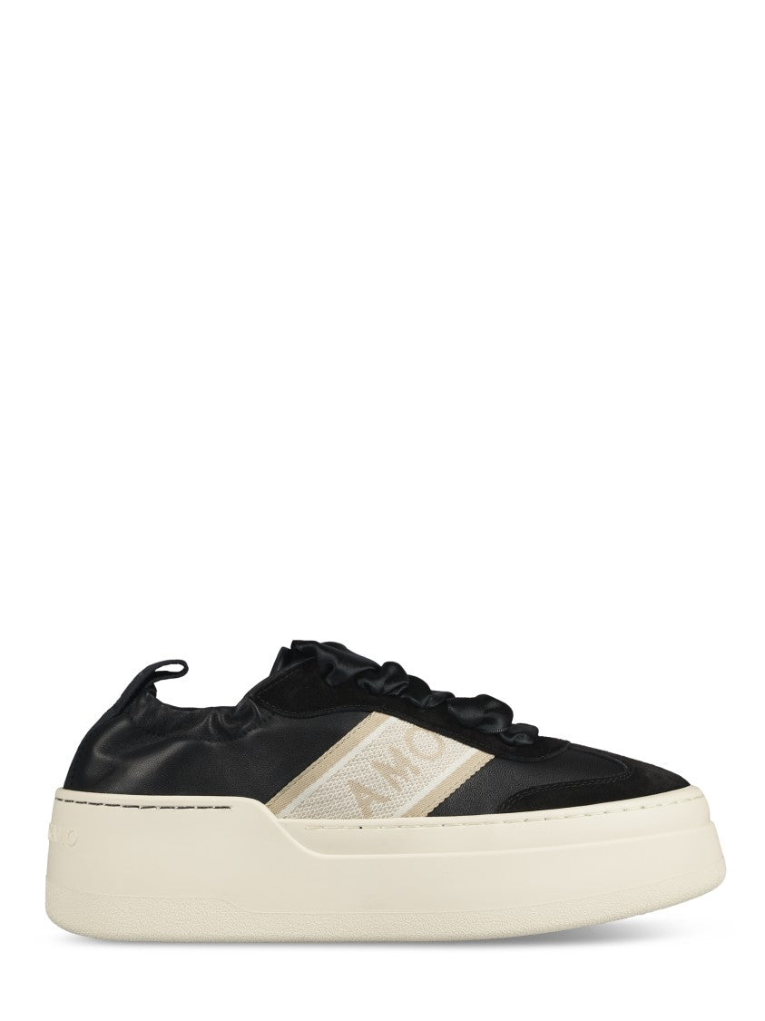 Ferragamo Black Sneakers With Platform Sole