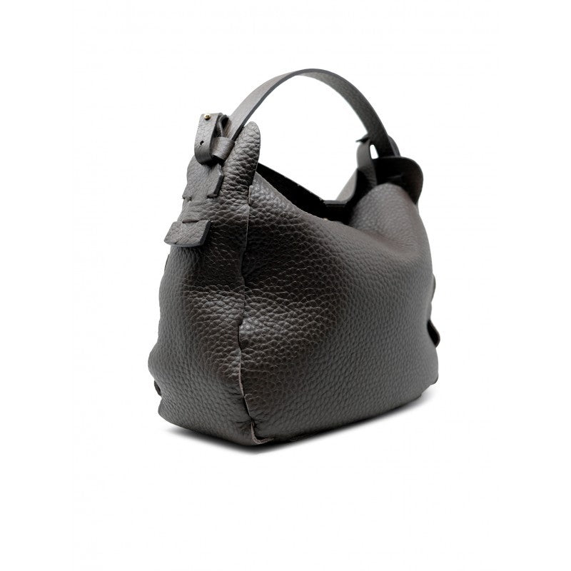 Elena Cardinali Brown Leather Handbag