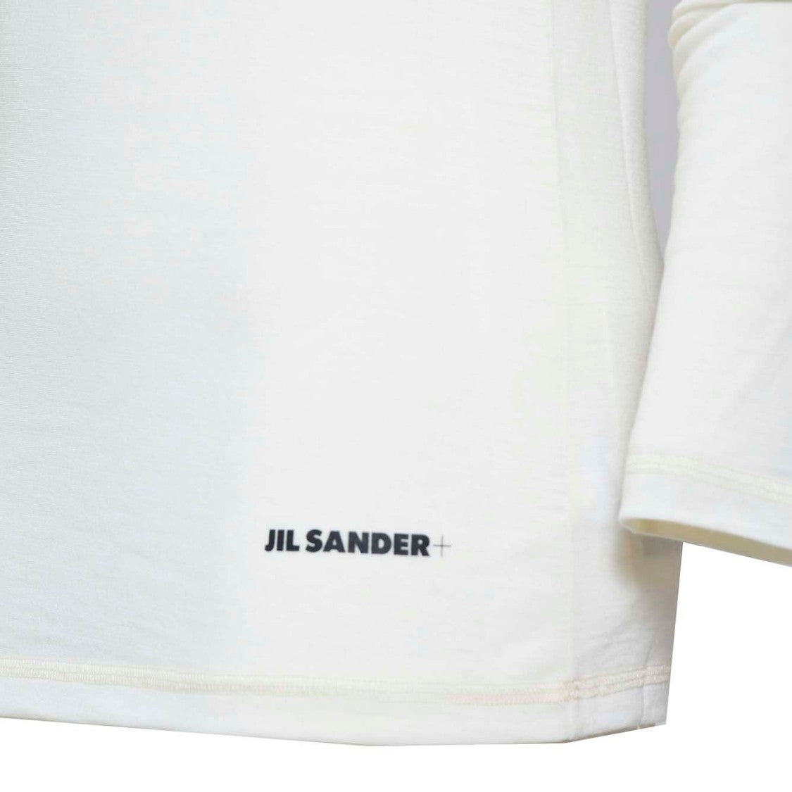 Jil Sander Cream Wool Blend Long Sleeve T-Shirt