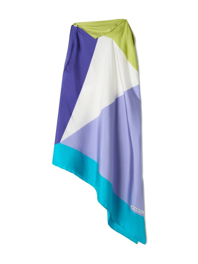 Lanvin Blue Silk And Nylon Lightweight Top