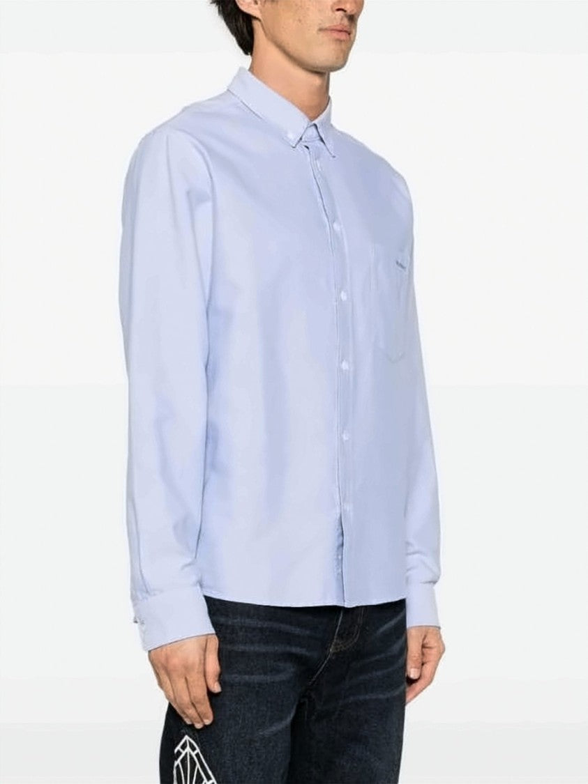 Isabel Marant Classic Long-Sleeve Button-Down Shirt With Embroidered Pocket