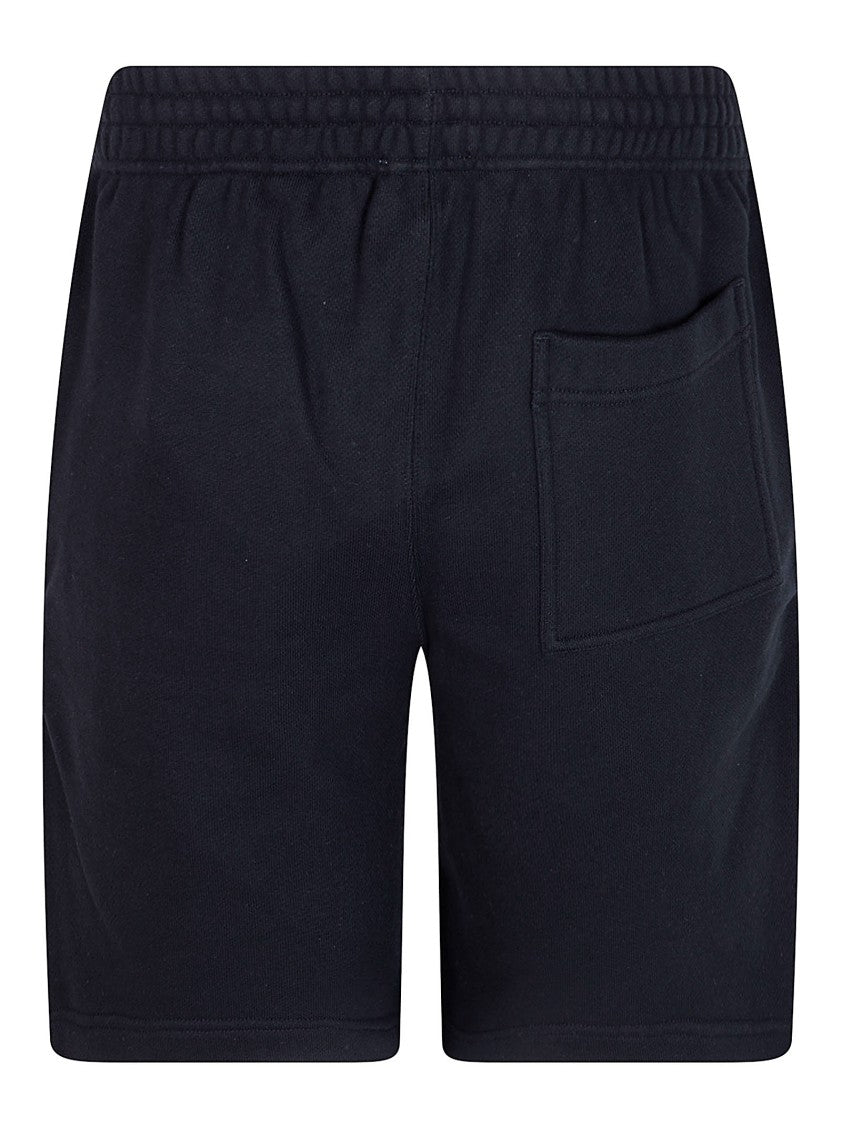 Burberry Black Elasticized Shorts With Pleated Pockets And Drawstring