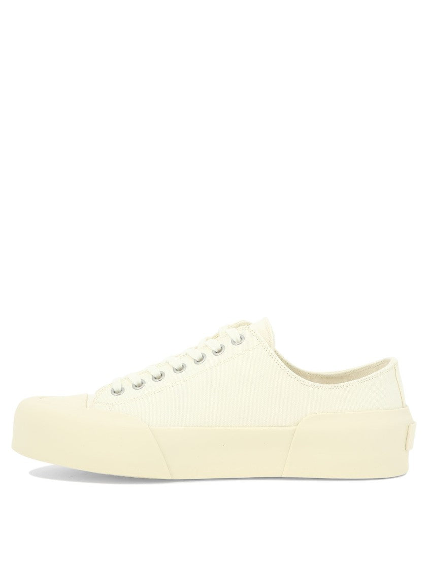 Jil Sander White Sneakers With Breathable Cotton Upper