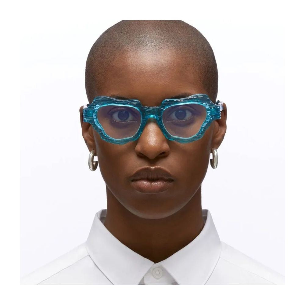 Kuboraum Mask G2 Irregular Cat-Eye Turquoise Acetate Sunglasses