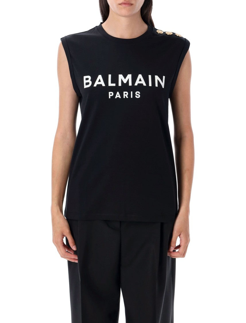 Balmain 3 Btn Logo Tank Top