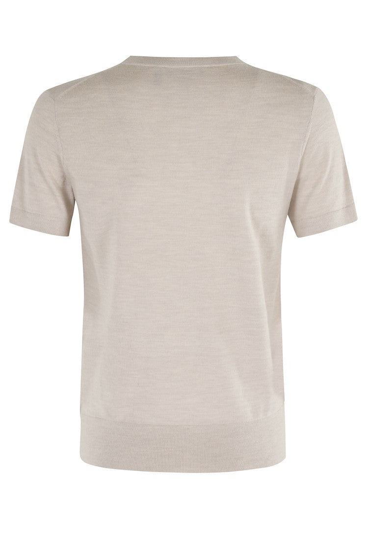 Theory Short-Sleeve Round Neck Merino Wool Tee