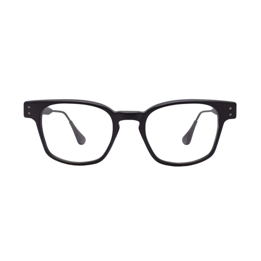 Pugnale N414 V Thomas Glossy Black Acetate Sunglasses With Metallic Accents