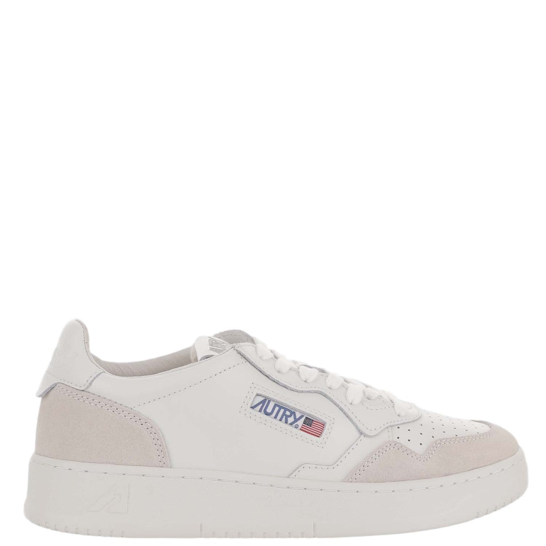 Autry White Medalist Low Suede Sneakers