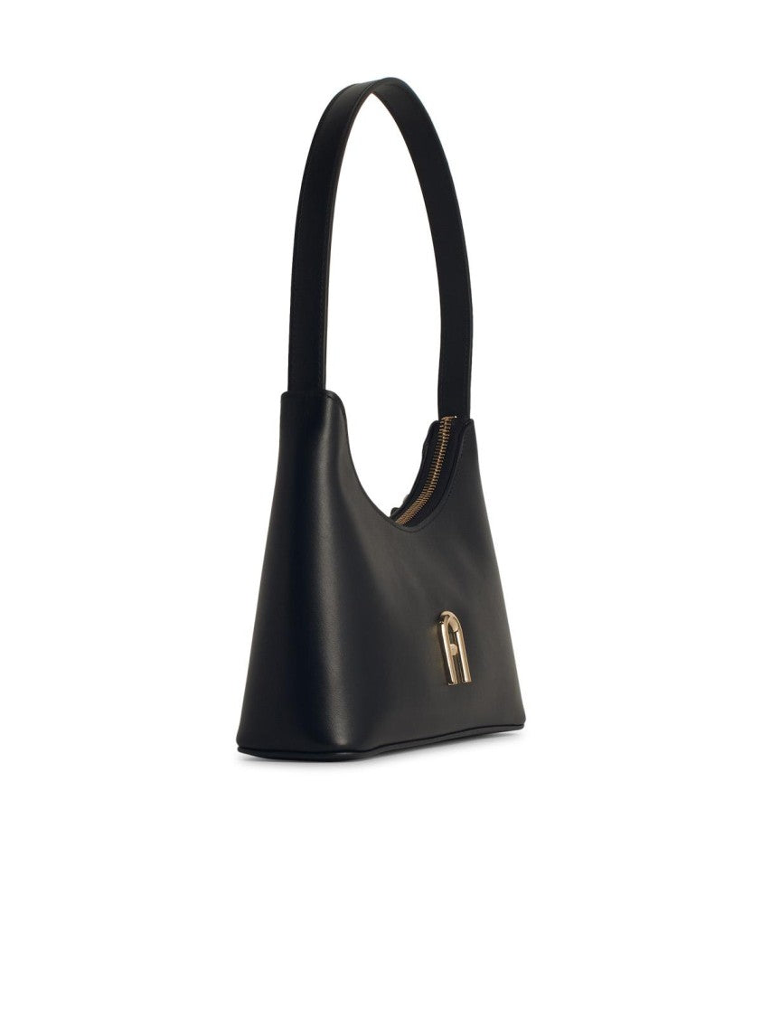 Furla 'Hobo Diamante' Black Leather Bag