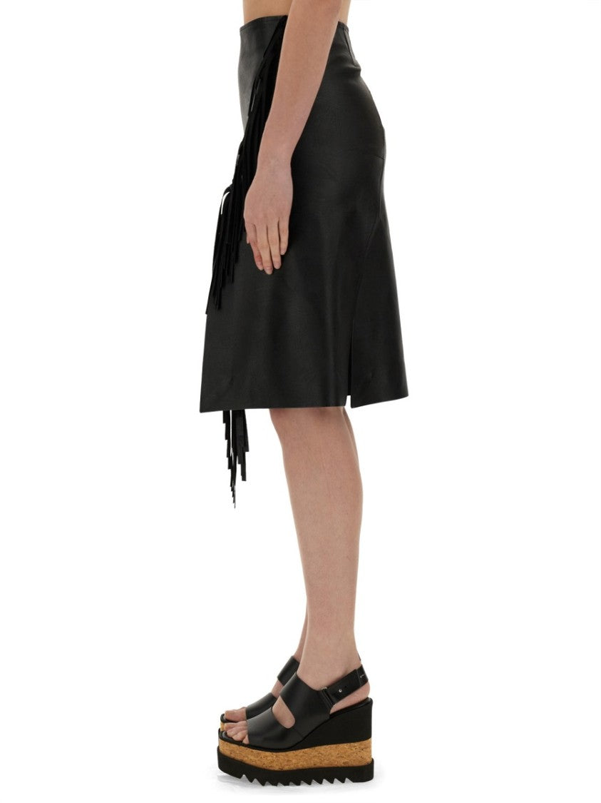 Stella Mccartney Black Fringed Skirt