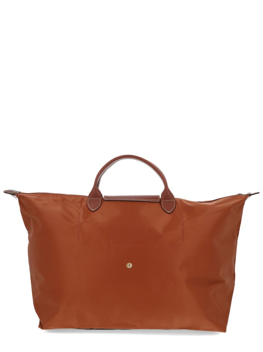 Longchamp Large Rectangular Travel Bag With Leather Accents